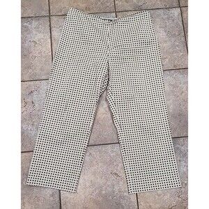 George stretch Brown & Gold Womens 14  square Print High Rise Capri Pants